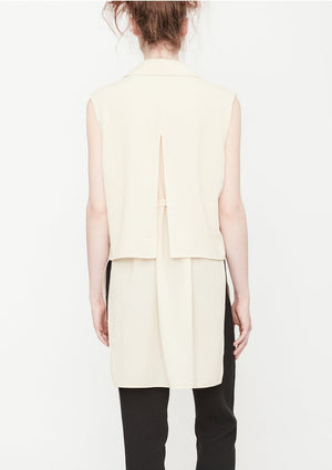 BLOUSE SLEEVELESS CREME - BERENIK