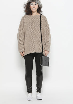 LEGGINGS - black mat/shiny - BERENIK
