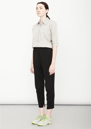 BLOUSE - SHORT SLEEVES - DENIM light grey washed - BERENIK