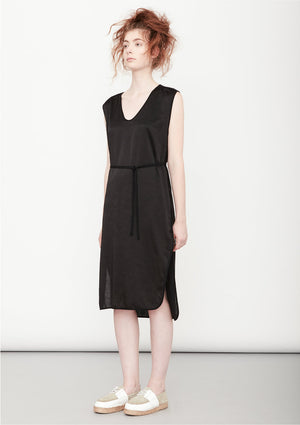 DRESS SLEEVELESS - black shiny - BERENIK