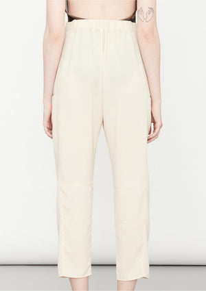 PANTS LOOSE ELASTIC - creme plain - BERENIK