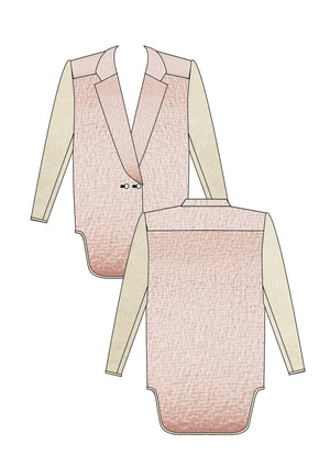 BLAZER/BLOUSE - peach/creme - BERENIK