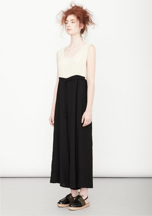 JUMPSUIT WIDE - black/creme - BERENIK