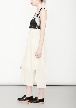 SKIRT WHITE MESH - BERENIK