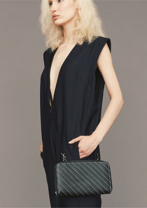 JUMPSUIT SLEEVELESS - JACQUARD STRETCH dark blue - BERENIK