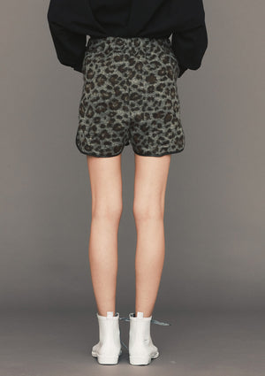 SHORTS - WOOL COATING animal print - BERENIK