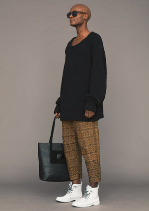 SWEATER OVERSIZE - KNIT PEARL black - BERENIK